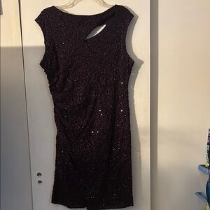 Elegant Purple Sequin Dress